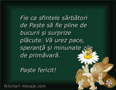 24.04.2019 Urare de PAȘTI